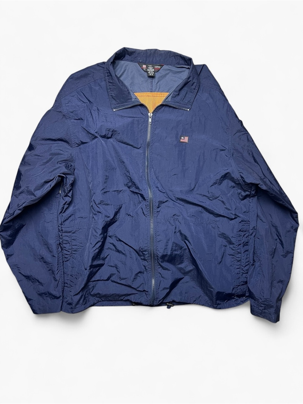 Vintage Polo Jeans Co Ralph Lauren XXL Nylon Windbreaker Y2K 90s Navy